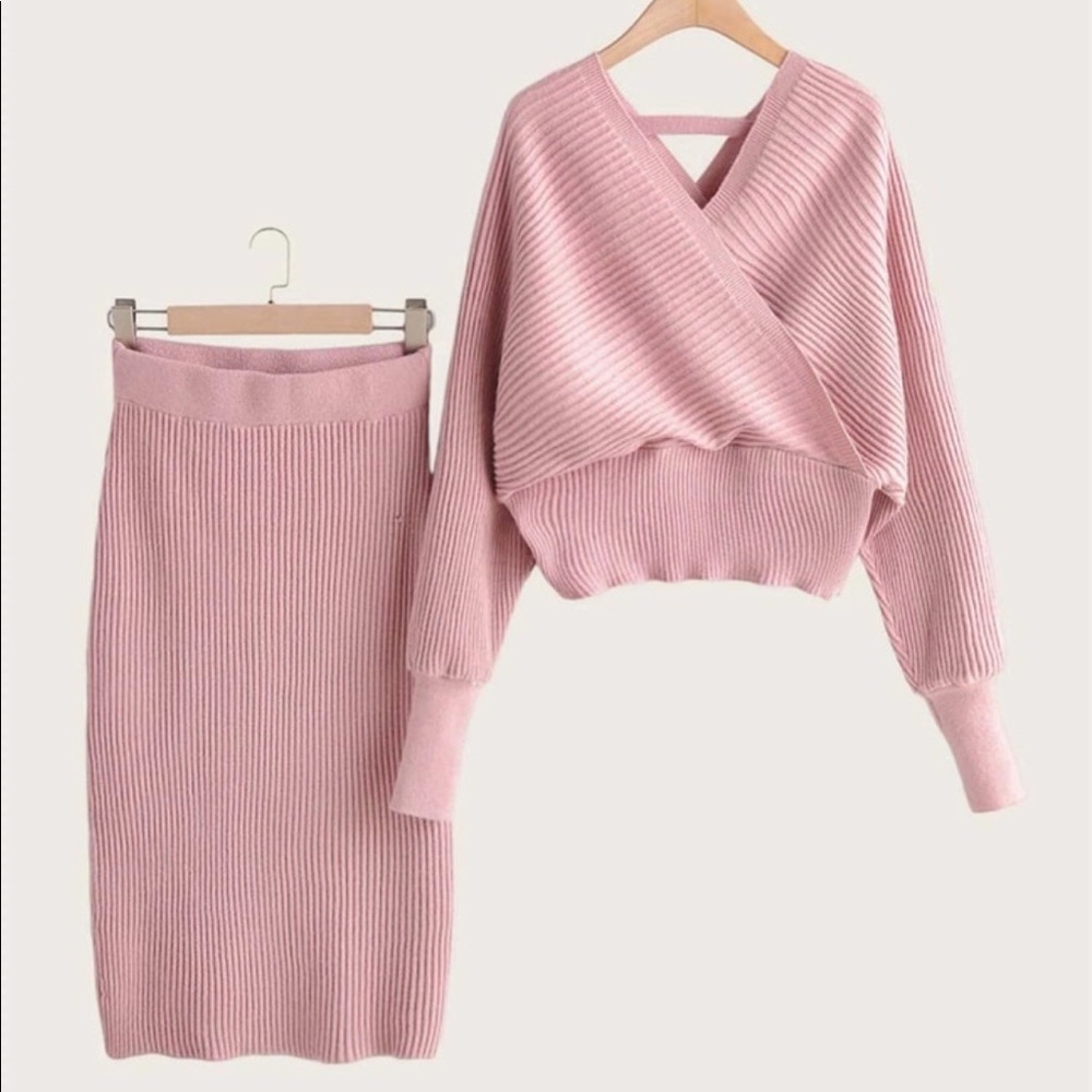 ❄️Ribbed Blush Sweater Set❄️